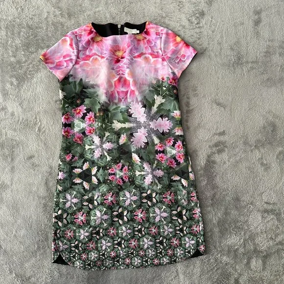 Ted Baker Windermere Floral Tunic Dress Short Sleeve Women's 1 SMALL 4 - Picture 1 of 5